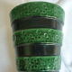 Ceramic vase st clement green and black signed letalle