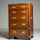 Campaign chest of drawers mahogany 19th century