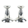 Pair of Chrome Candlesticks, Industrial Minimalist Design, European, 1970s