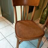 Pair of curved wooden bistro chairs
