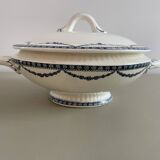 Small soup tureen or vegetable dish in iron earth Salins Vincennes model