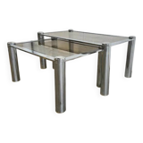 Set of 2 vintage nesting tables / coffee table / side tables