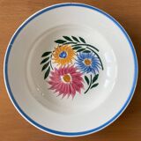 6 old soup plates in Sarreguemines earthenware