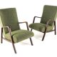 Knicos Armchair in Wengé with Green Upholstery | very rare dutch design