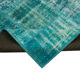 Hand-Knotted Oriental Overdyed 173 cm x 240 cm Turquoise Patchwork Carpet