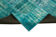 Hand-Knotted Oriental Overdyed 173 cm x 240 cm Turquoise Patchwork Carpet