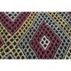 1970s Vintage Turkish Oushak Handmade Wool Cotton Purple Runner Rug 62x206