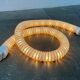 Snake floor lamp Boalum postmodern space age model by Livio Castiglioni and Gianfranco Frattini for Artemide, 1970s.