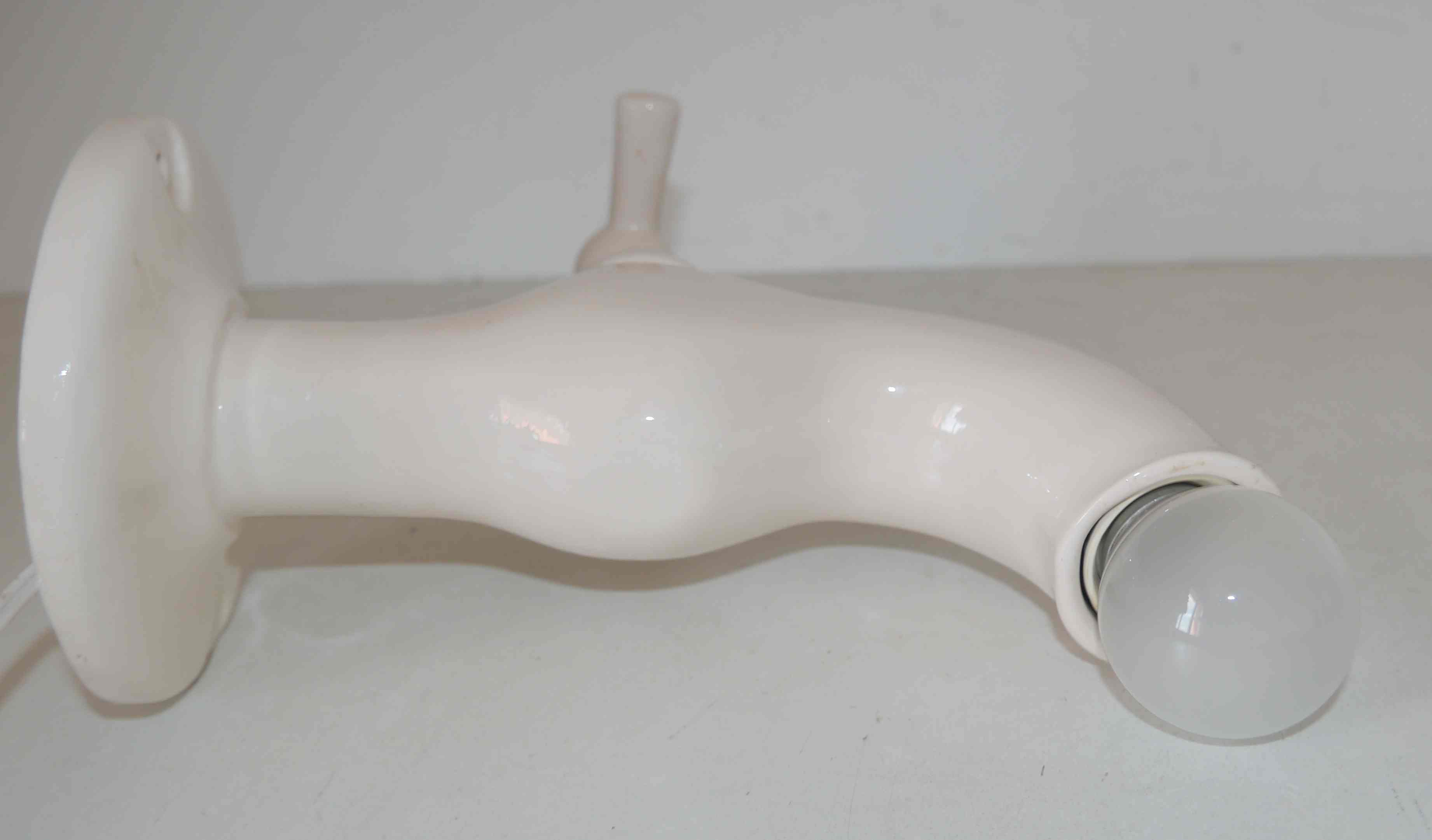 "Robinet" wall lamp from Roche Bobois 80's ceramic