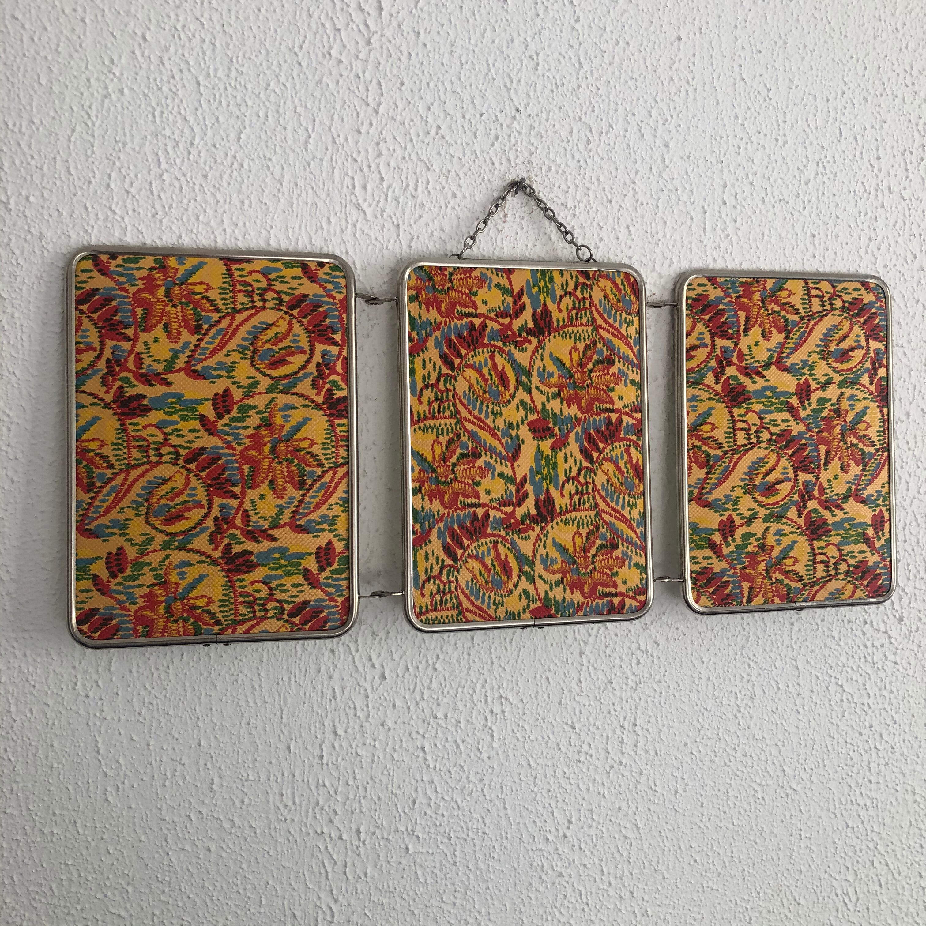 Triptych mirror 1960 barber - 21 x 50 cm