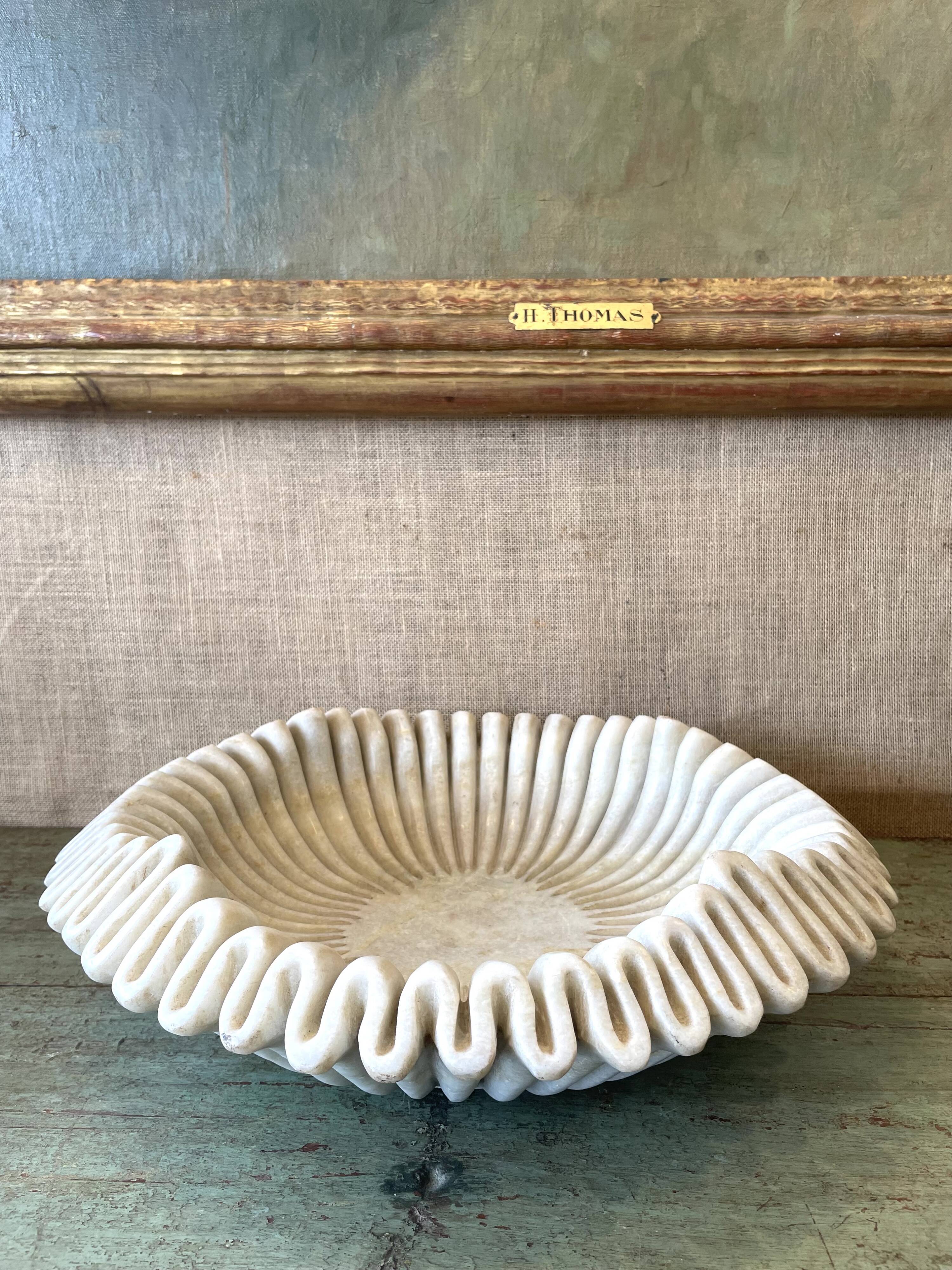 Hand-carved marble platter