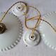 Duo de suspensions en opaline blanche