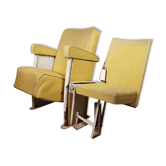 Fauteuil de cinéma biplace des années 70