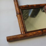 Square bamboo mirror 38x38cm