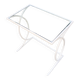 Side table, Small Art Deco Console in White Lacquered Metal, circa 1940.