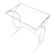 Side table, Small Art Deco Console in White Lacquered Metal, circa 1940.
