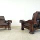 Pair of Ussaro model armchairs by Luciano Frigerio, 1960s