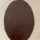 Old bevelled stitched oval mirror