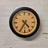 Large 1950s Bakelite East German Modernest Factory Clocks By GW ( Geratewerk Liepzig )