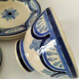 Trio of Ti-Bihan St Malo cups and saucers by Yvon Roy