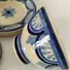 Trio of Ti-Bihan St Malo cups and saucers by Yvon Roy