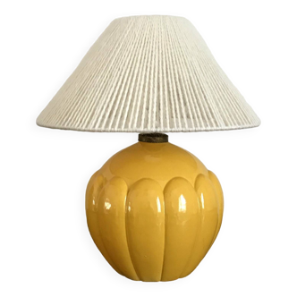 Vintage St Clément ceramic lamp with wool shade