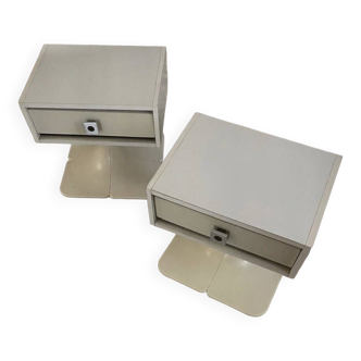 Pair of bedside tables, vintage tulip feet