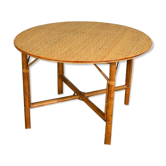 Léontine vintage 60's rattan dining table