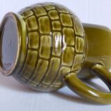 Bistro pitcher in vintage Sarreguemines earthenware