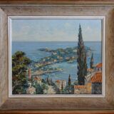 Marine, oil painting of Saint-Jean-Cap-Ferrat, signed H. E. BARGIN, 71 x 63 cm