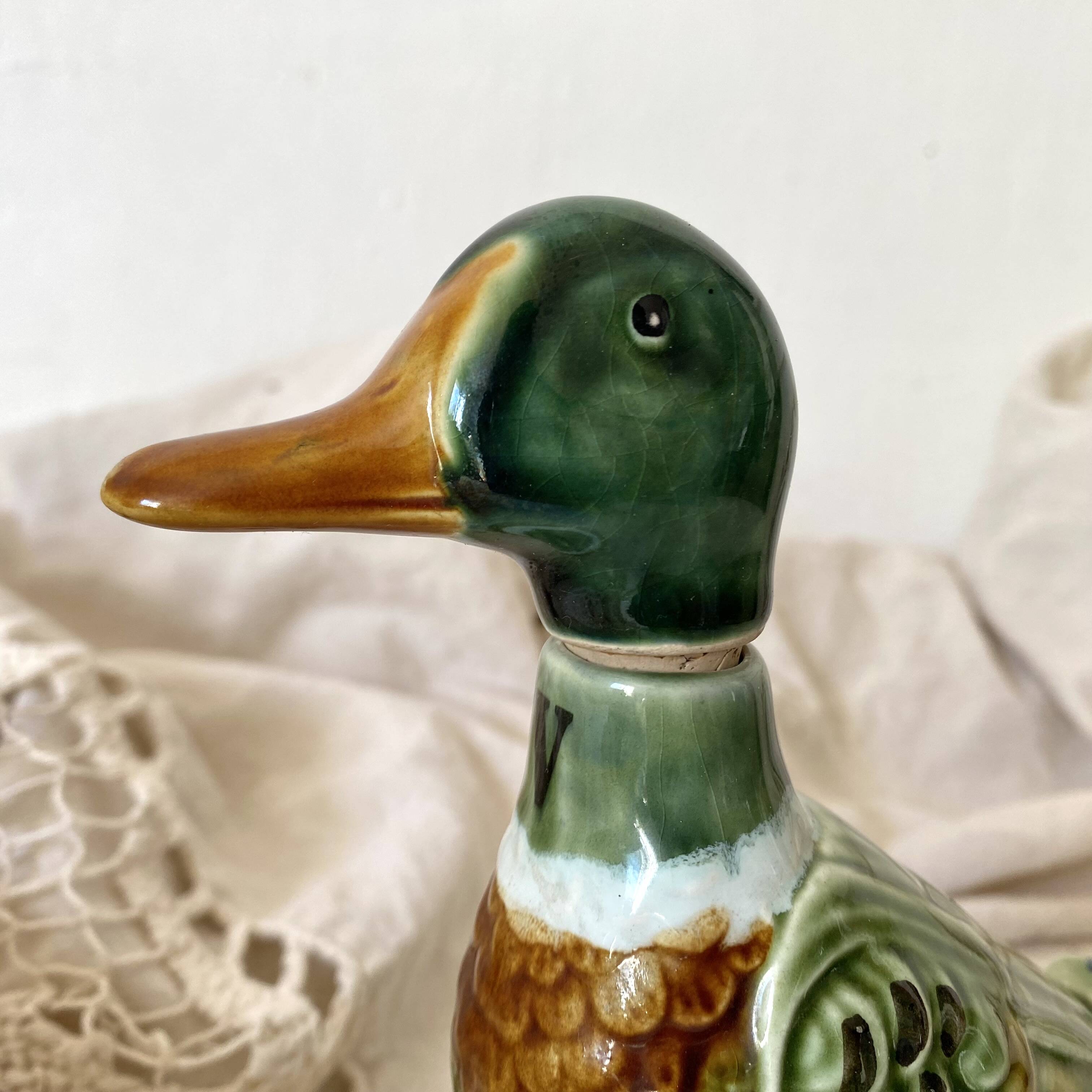 Zoomorphic bottle, ceramic duck