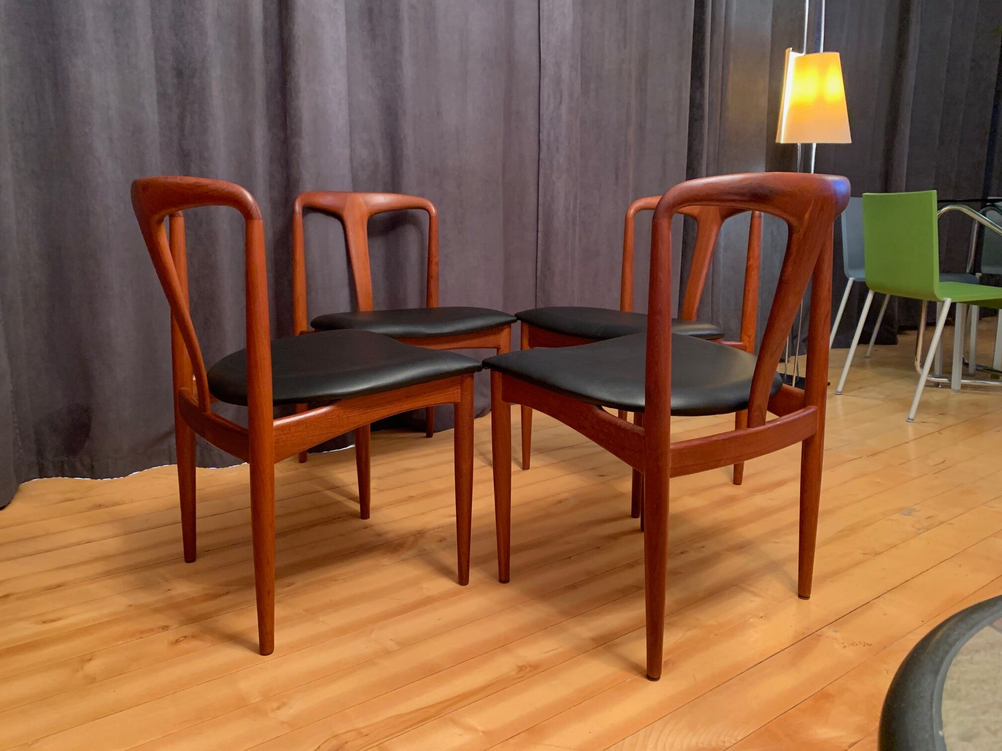 A set of four Juliane chairs by Johannes Andersen, Uldum Møbelfabrik, Denmark, 1960s.