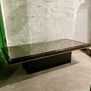 Table basse Belgo chrome par Roger Vanhevel années 70