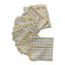 Set of old gingham pattern towels