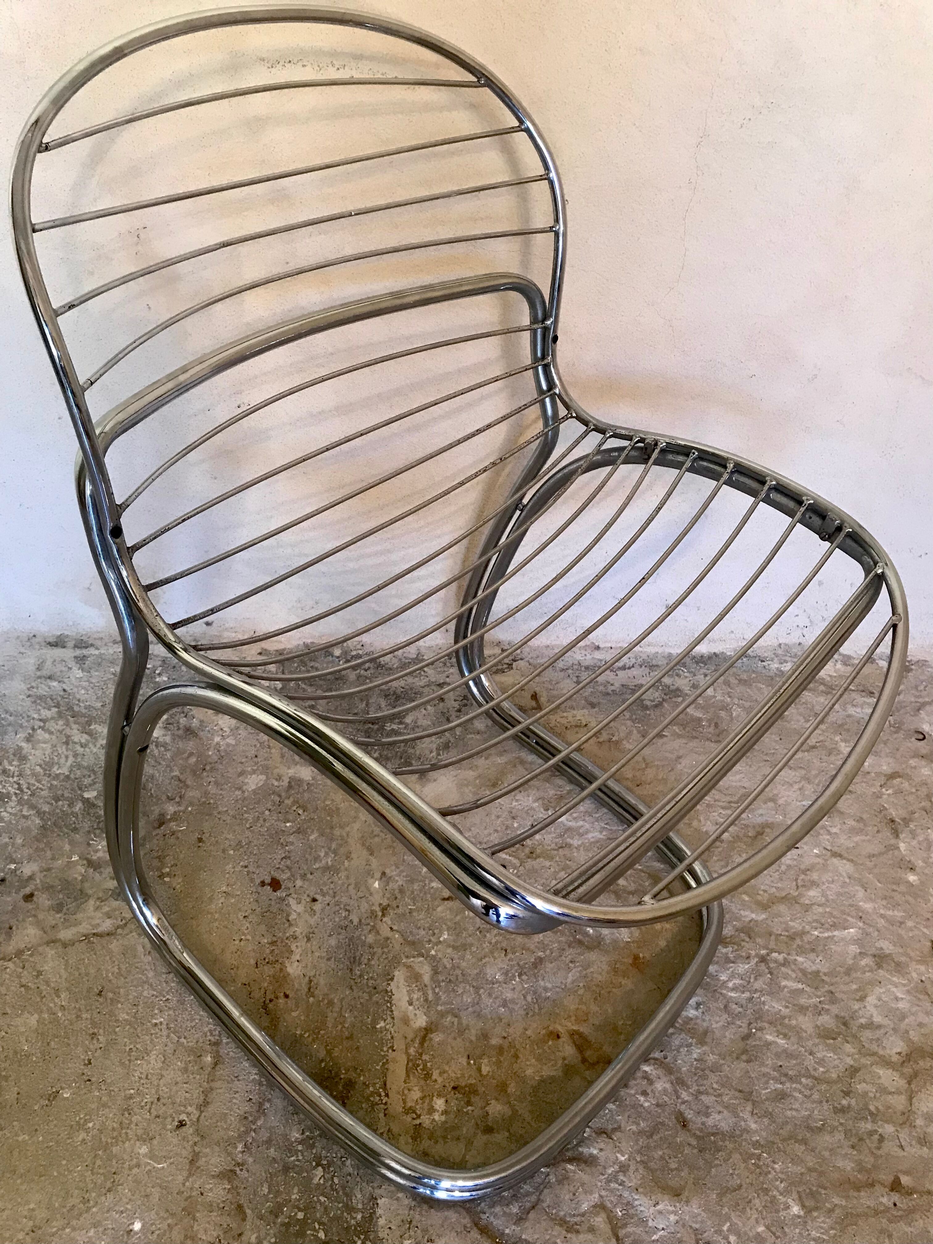 1970's chair by gastone rinaldi for rima, sabrina model, italian design