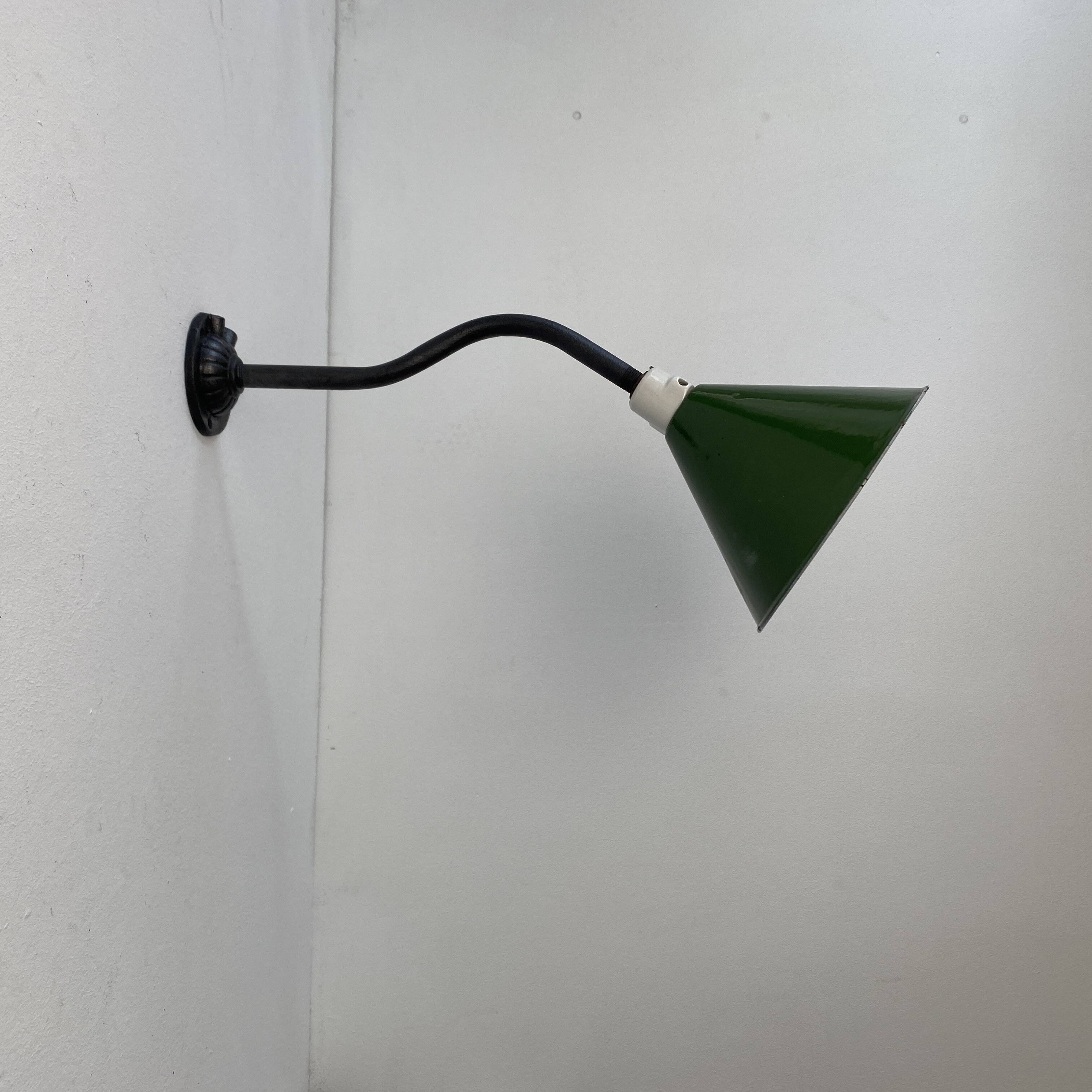 Old small swan neck vintage wall light