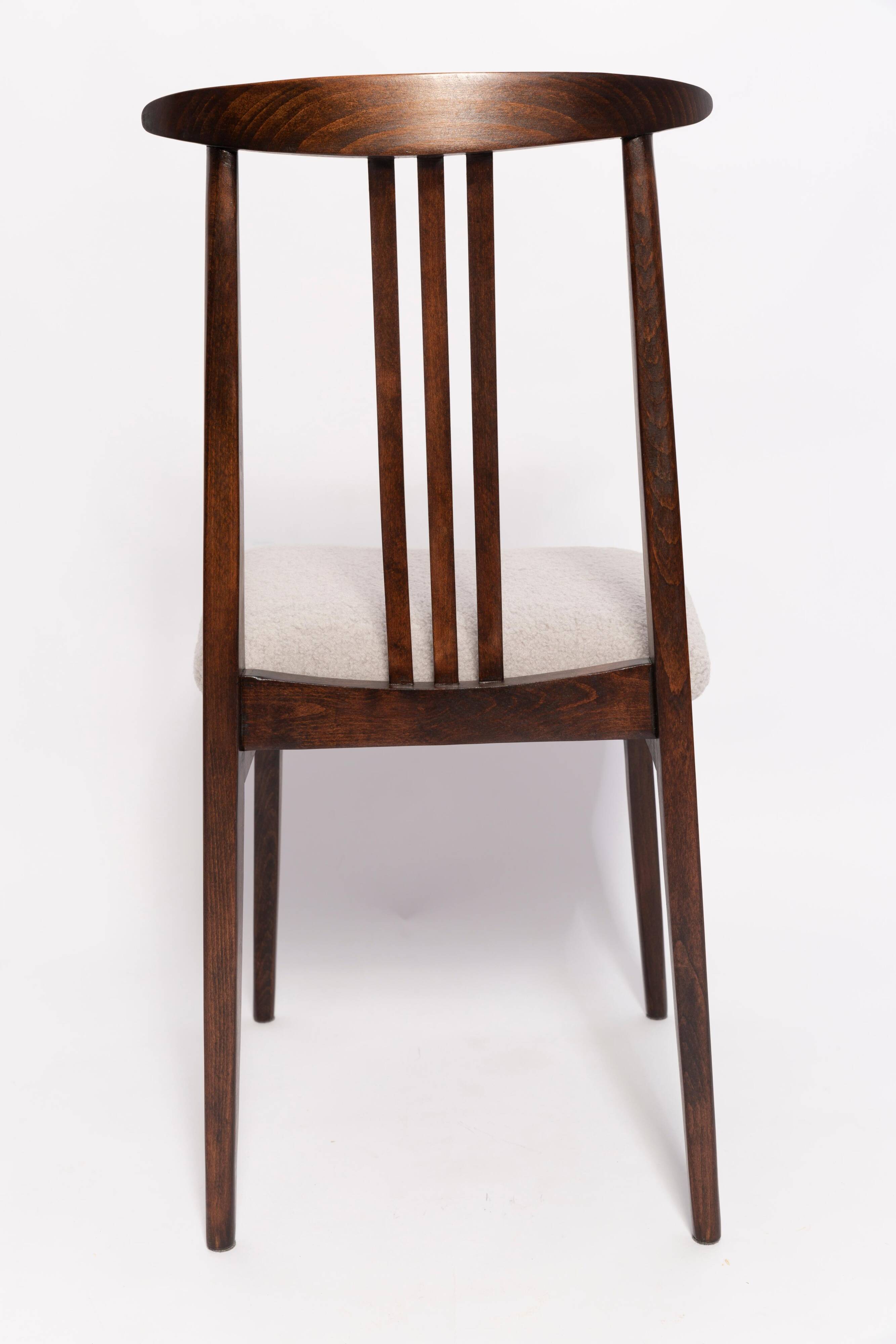 Mid-Century Chair in Boucle and Beech by M. Zielinski, Europe, 1960s