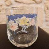 Set of 9 vintage Arcopal Florine glasses – pastel and floral