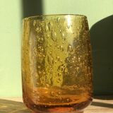 Lot de 6 verres bullés signés Riom