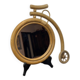 Vintage rattan mirror