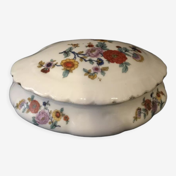 Bonbonniere florale porcelaine hertel jacob bavaria