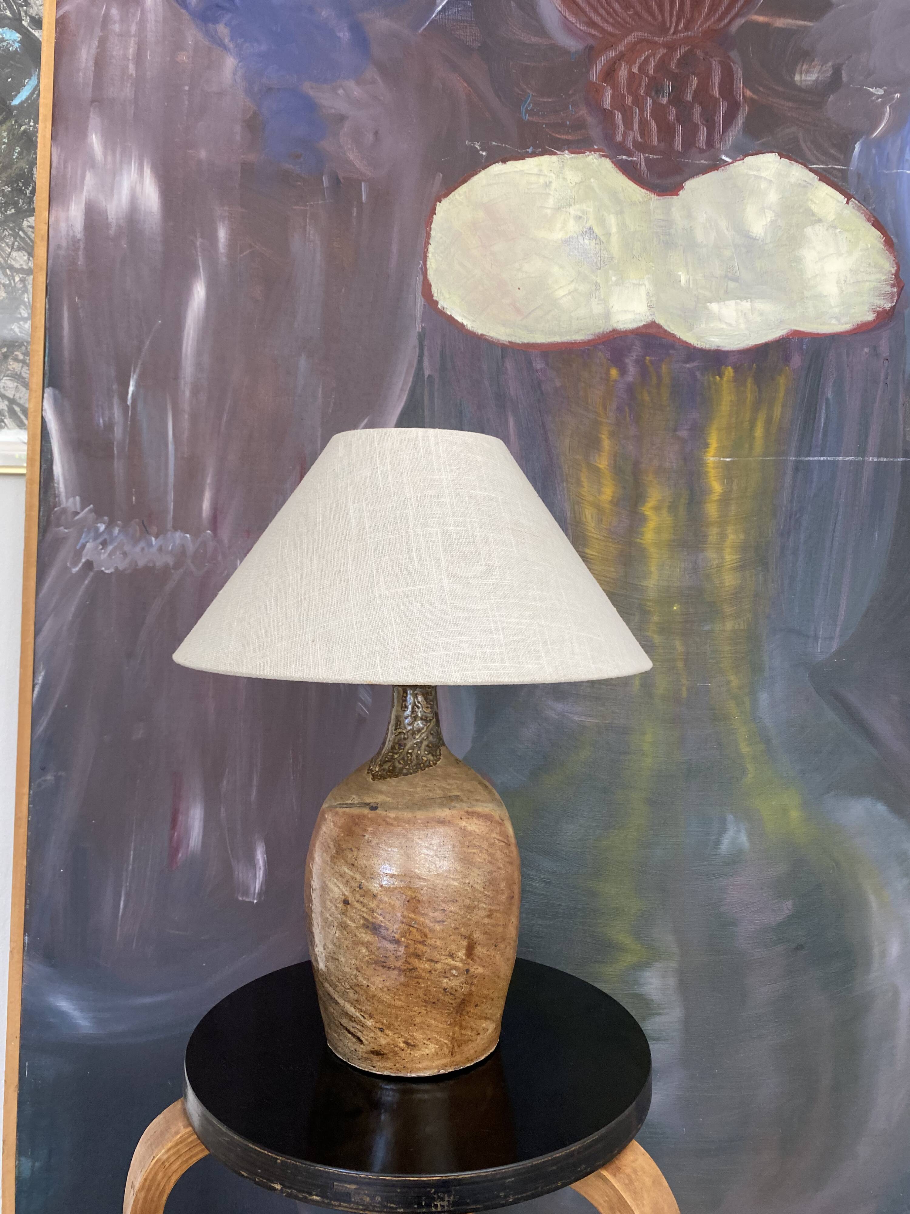 Lampe grès émaillé vintage années 60