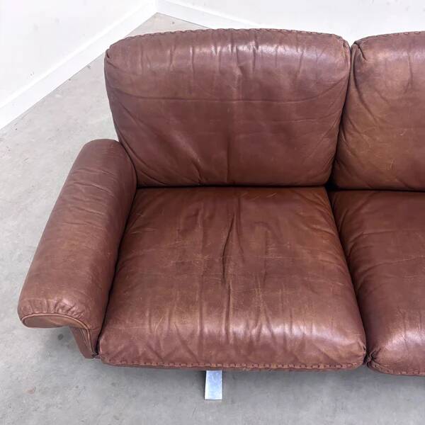 Cognac leather De Sede DS31 sofa, 1970s
