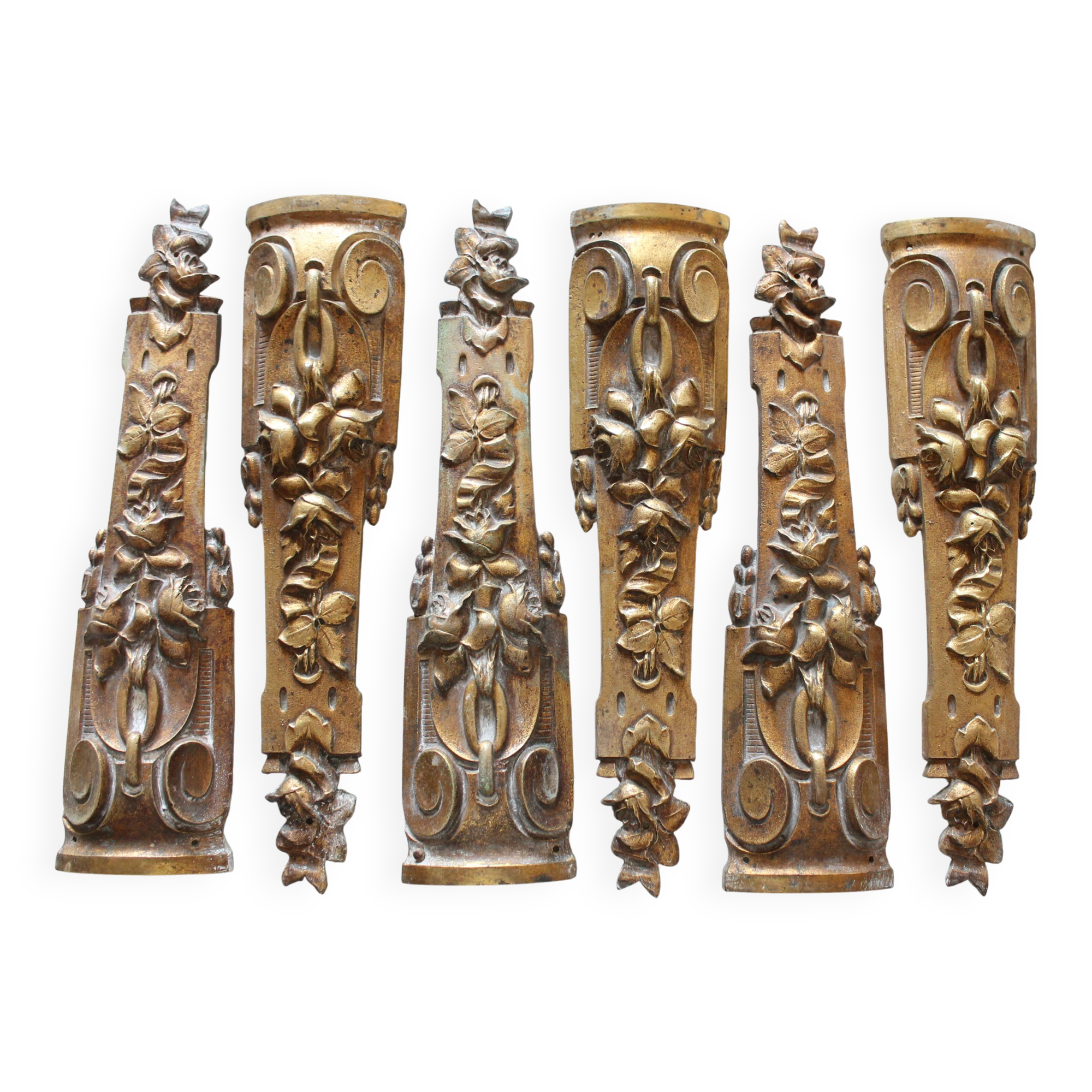 Antique French hardware, bronze ornaments