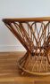 Table d'appoint en verre et rotin