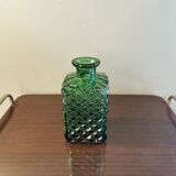 Vintage green glass decanter
