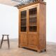 Vitrine en bois française antique, 1900