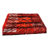Swedish handmade wool - rya rug. estimated 1960s.