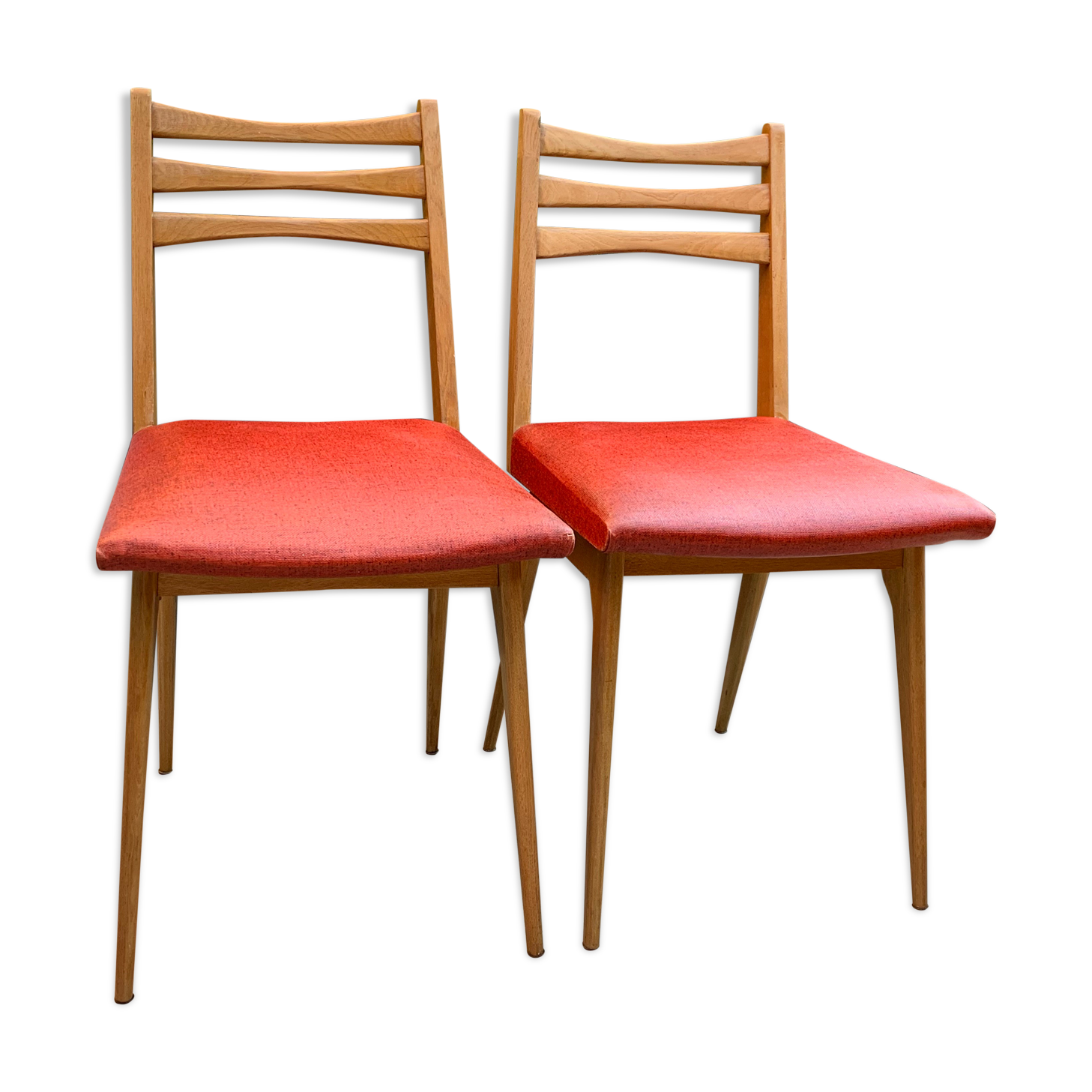 1960s skai compass leg chairs