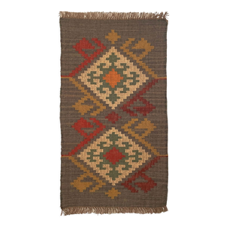 2.5 x 5 Jute Handwoven Kilim Runner  Rug, Kilim Carpet, Floor Carpet  75 x 150 cm.